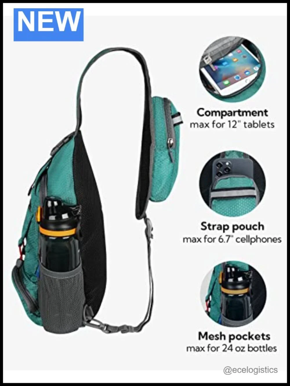 Packable Small Crossbody Sling Backpack for Hiking Traveling Daypack